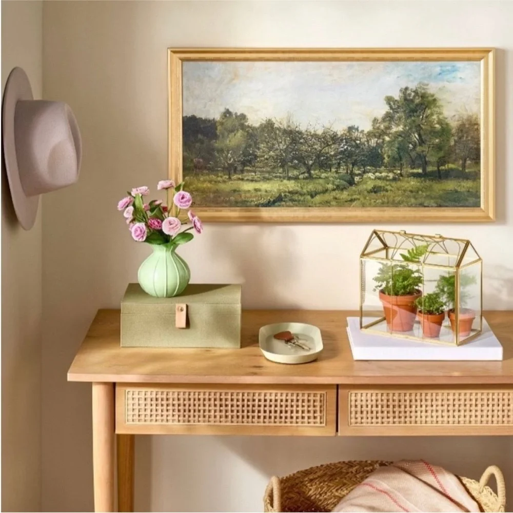 Small Scalloped Brass Decorative Glass Greenhouse - Hearth & Hand™ with Magnolia